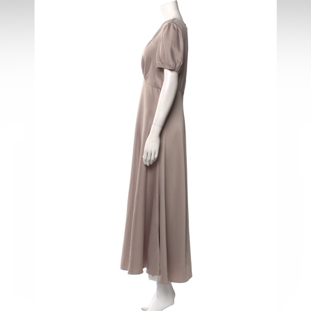 Sachin+Babi Shelley Sachin Puff Sleeve Graduation Prom FormalDress Taupe Size 12 - Picture 4 of 10